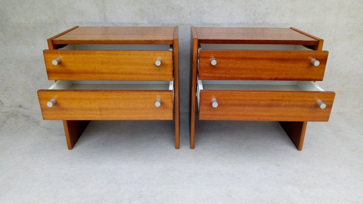 Bedside Tables by Jindřich Halabala for Up Závody, 1970s, Set of 2-VIC-1424984