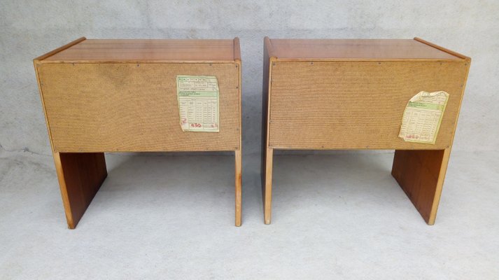 Bedside Tables by Jindřich Halabala for Up Závody, 1970s, Set of 2-VIC-1424984