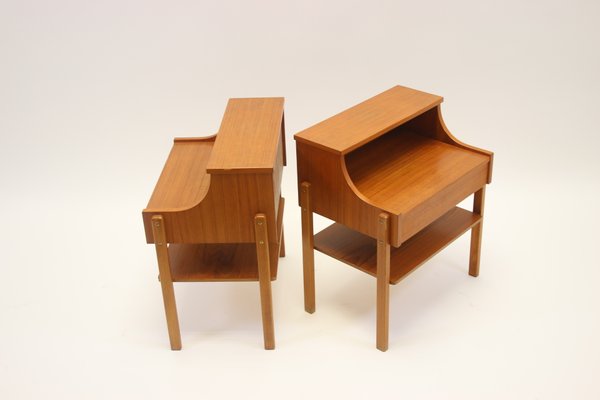 Bedside Tables from Ab Carlstrom & Co., 1966, Set of 2-EZZ-741787