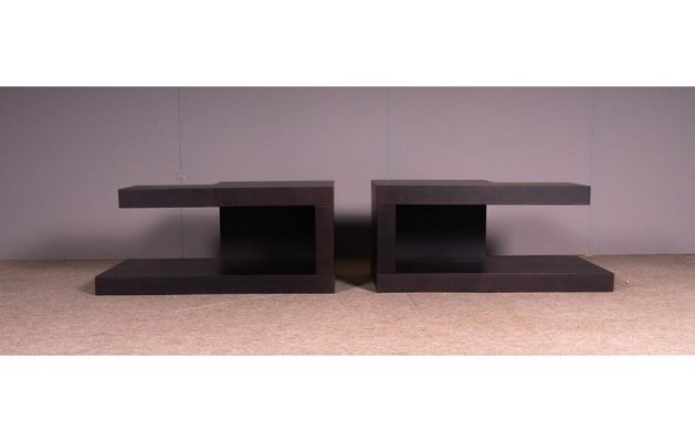 Bedside Tables in Black Lacquered Oak-SRP-1732810