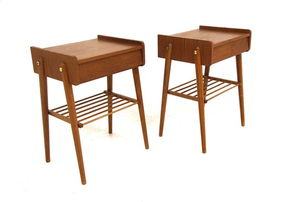 Bedside Tables in Teak, Sweden, 1960s, Set of 2-GEK-1751668