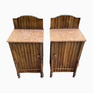 Bedside Tables in Walnut, 1930s, Set of 2-BNU-1341747