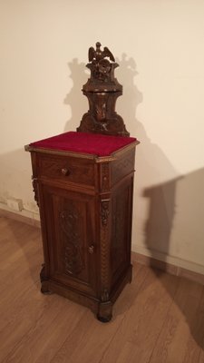 Bedside Tables in Walnut, Italy, 1890s, Set of 2-BZF-1787687