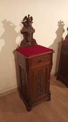 Bedside Tables in Walnut, Italy, 1890s, Set of 2-BZF-1787687