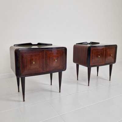 Bedside Tables or Nightstands in the style of Ico Parisi, Italy, 1958, Set of 2-RQL-2031568