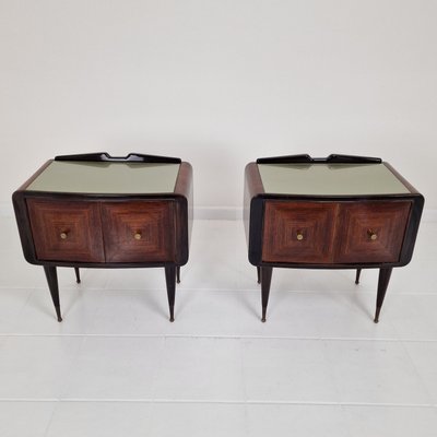 Bedside Tables or Nightstands in the style of Ico Parisi, Italy, 1958, Set of 2-RQL-2031568