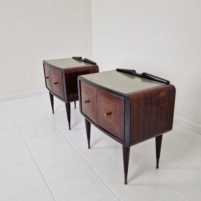 Bedside Tables or Nightstands in the style of Ico Parisi, Italy, 1958, Set of 2-RQL-2031568