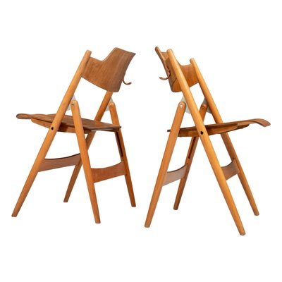 Beech and Plywood Folding Chairs by Egon Eiermann for Wilde & Spieth, 1952-ITV-1299146