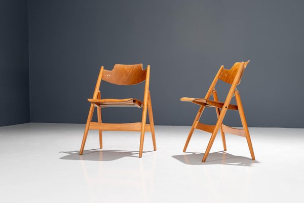 Beech and Plywood Folding Chairs by Egon Eiermann for Wilde & Spieth, 1952-ITV-1299146