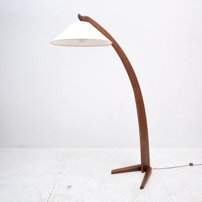 Beech Arched Floor Lamp, 1960s-UPW-1436635