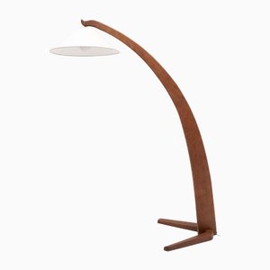 Beech Arched Floor Lamp, 1960s-UPW-1436635