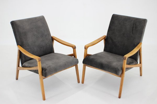 Beech Armchairs, Czechoslovakia, 1960s-TZ-1364717