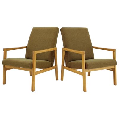 Beech Armchairs, Czechoslovakia 1960s, Set of 2-TZ-659708