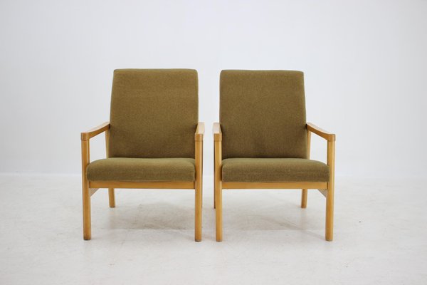 Beech Armchairs, Czechoslovakia 1960s, Set of 2-TZ-659708