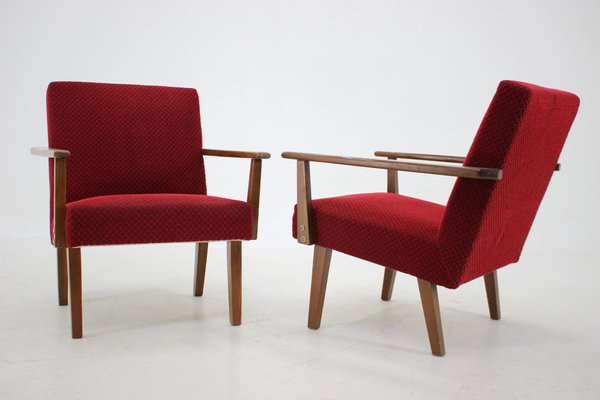 Beech Armchairs, Czechoslovakia, 1960s, Set of 2-TZ-1172578