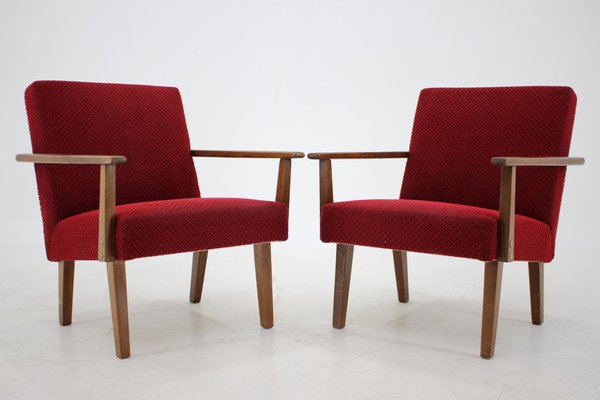 Beech Armchairs, Czechoslovakia, 1960s, Set of 2-TZ-1172578