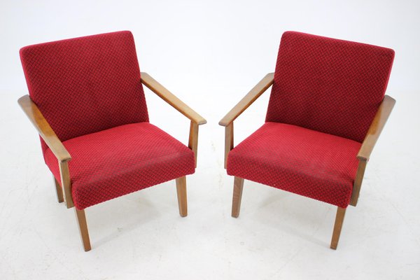 Beech Armchairs, Czechoslovakia, 1960s, Set of 2-TZ-1172578