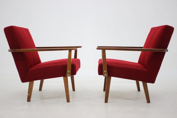 Beech Armchairs, Czechoslovakia, 1960s, Set of 2-TZ-1172578