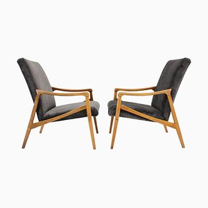 Beech Armchairs, Czechoslovakia, 1960s-TZ-1364717