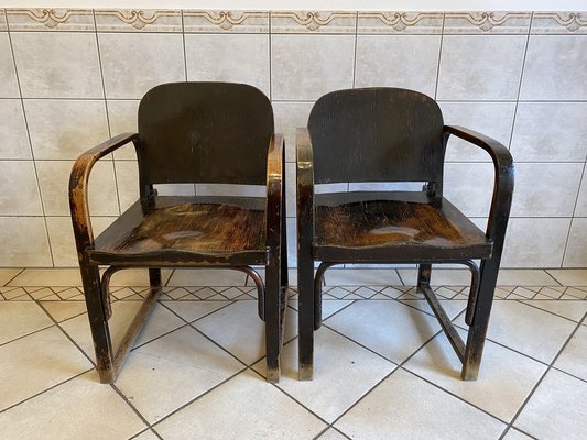 Beech Armchairs from Tatra, Czech Republic, 1930s, Set of 2-CZ-1789307