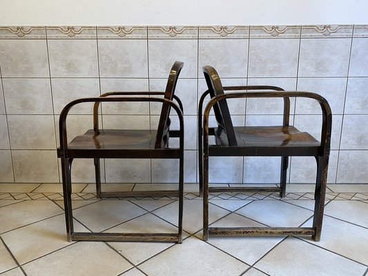 Beech Armchairs from Tatra, Czech Republic, 1930s, Set of 2-CZ-1789307