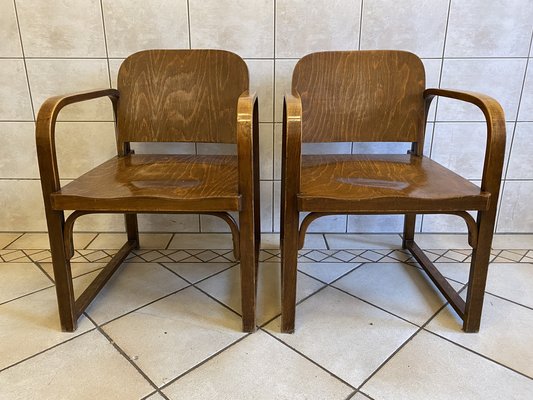 Beech Armchairs from Tatra, Czech Republic, 1930s, Set of 2-CZ-1789303