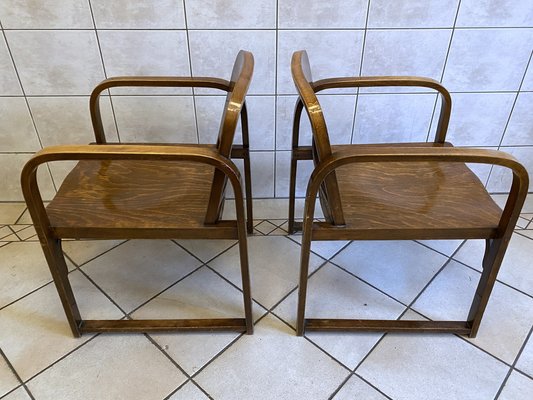 Beech Armchairs from Tatra, Czech Republic, 1930s, Set of 2-CZ-1789303