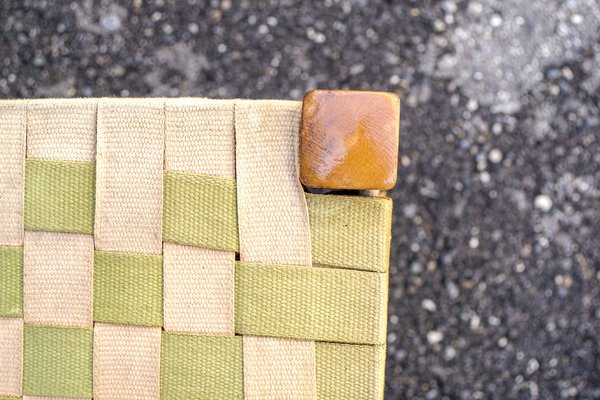 Beech Bench with Seat in Woven Fabric, Italy, 1950s-VCV-1722193