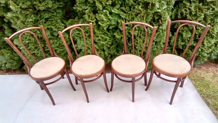 Beech Bentwood Chairs from Tatra, 1960s, Set of 4-VIC-1816031