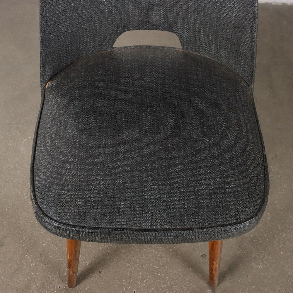 Beech Chair in Leatherette Upholstery with Foam Padding, 1950s-1960s