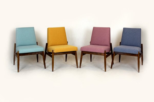 Beech Chairs from Zamojskie Fabryki Mebli, 1960s, Set of 4-WVS-1328219