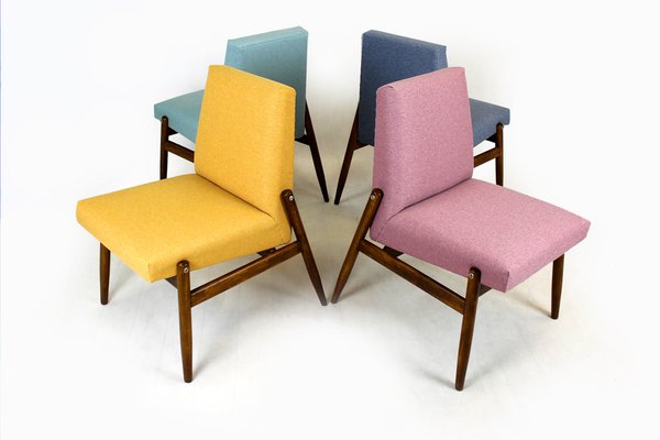 Beech Chairs from Zamojskie Fabryki Mebli, 1960s, Set of 4-WVS-1328219