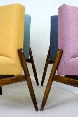 Beech Chairs from Zamojskie Fabryki Mebli, 1960s, Set of 4-WVS-1328219