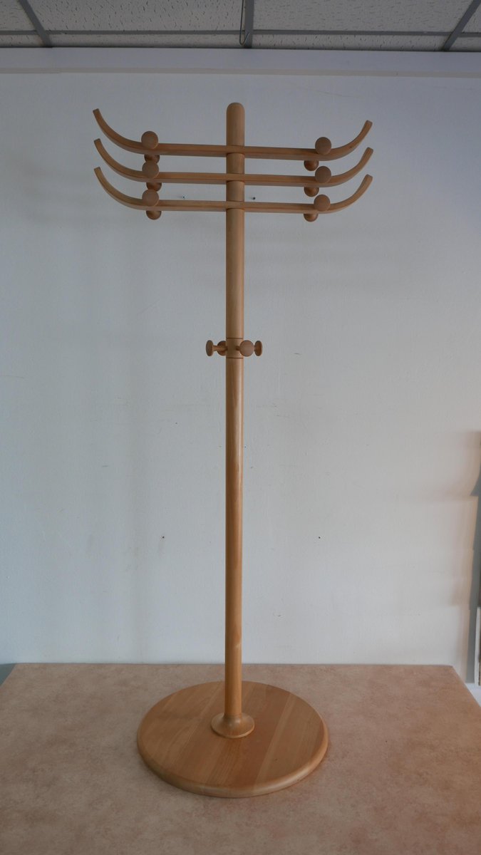 Beech Coat Rack by Soren Nissen & Ebbe Gehl for Aksel Kjersgaard, 1970s