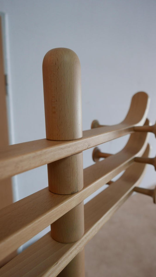 Beech Coat Rack by Soren Nissen & Ebbe Gehl for Aksel Kjersgaard, 1970s