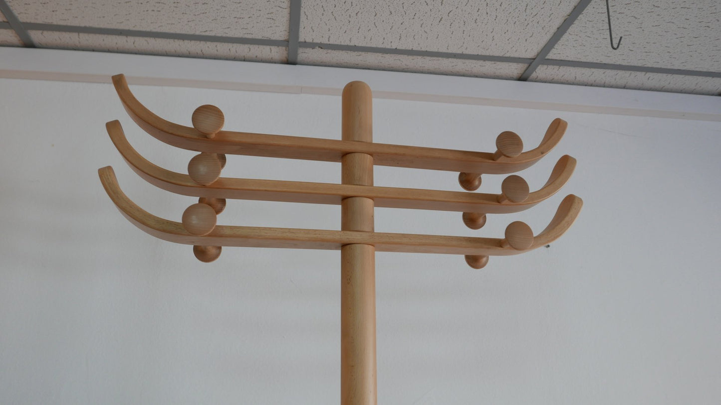 Beech Coat Rack by Soren Nissen & Ebbe Gehl for Aksel Kjersgaard, 1970s