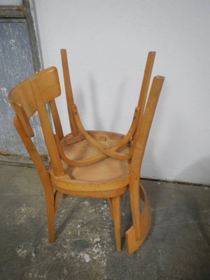 Beech Dining Chairs, 1950s, Set of 4-WWQ-1783406