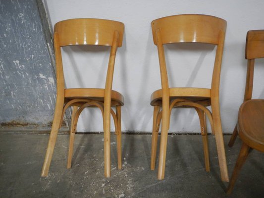 Beech Dining Chairs, 1950s, Set of 4-WWQ-1783406