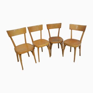 Beech Dining Chairs, 1950s, Set of 4-WWQ-1783406