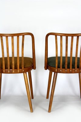 Beech Dining Chairs from Ton, 1960s, Set of 4-WVS-2040971