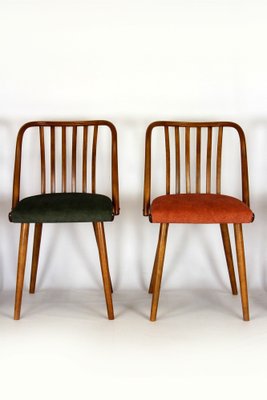 Beech Dining Chairs from Ton, 1960s, Set of 4-WVS-2040971