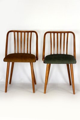 Beech Dining Chairs from Ton, 1960s, Set of 4-WVS-2040971