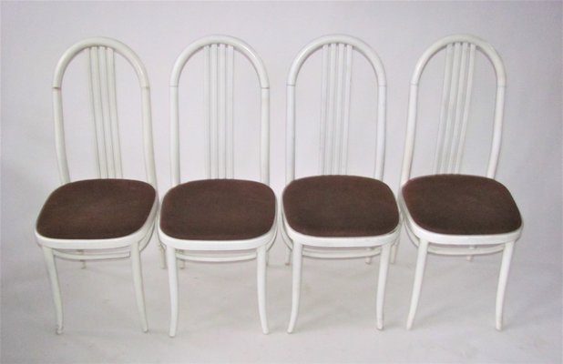 Beech Dining Chairs from Ton, Czechoslovakia, 1970s, Set of 4-ZWG-1289219