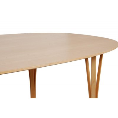 Beech Dining Table by Piet Hein, 1980s-MTD-1807565