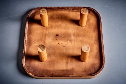 Beech Edged Herbarium Coffee Table by Roger Capron for Vallauris, 1970s