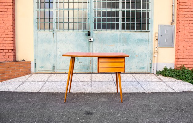 Beech & Formica Writing Desk, Italy, 1950s-VCV-1134288