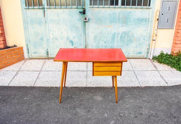 Beech & Formica Writing Desk, Italy, 1950s-VCV-1134288