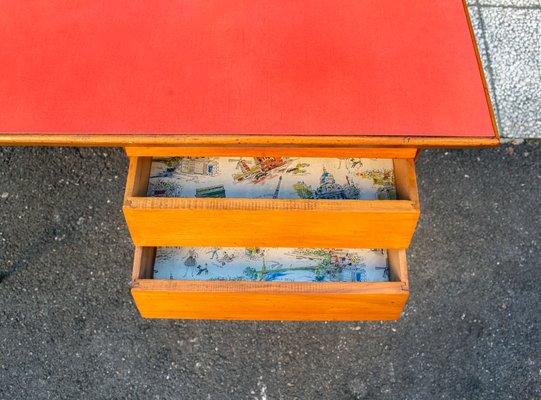 Beech & Formica Writing Desk, Italy, 1950s-VCV-1134288