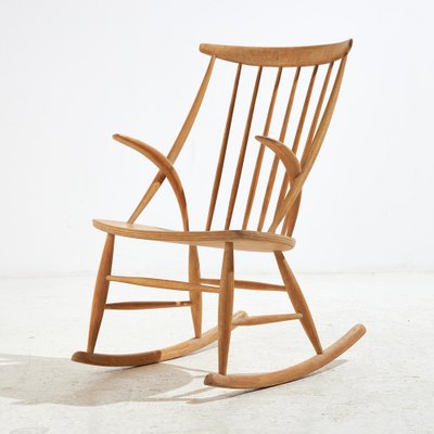 Beech IW3 Rocking Chair by Illum Wikkelsø for Niels Eilersen, 1960s-CI-1813033