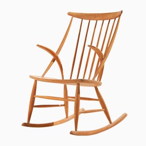 Beech IW3 Rocking Chair by Illum Wikkelsø for Niels Eilersen, 1960s-CI-1813033